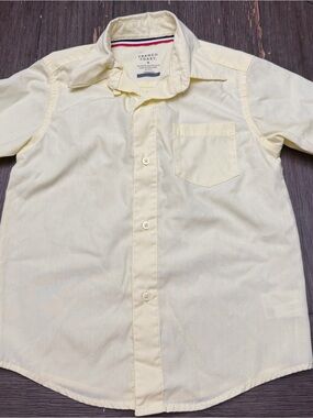 French Toast Pale Yellow Short-Sleeve Button-Down Shirt Boys Size 6
